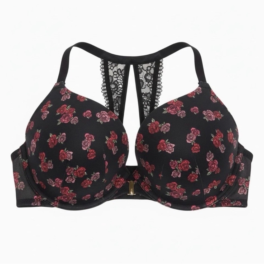 Lane Bryant Cacique Floral Lace front closure Bra NEW